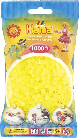 Hama Midi 1000 perler - neon gul