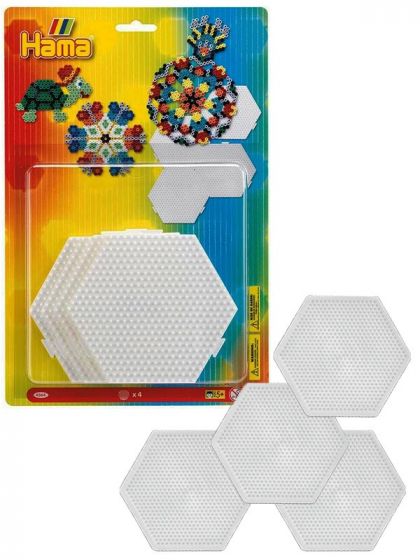 Hama Midi 4-pack med pärlplattor - hexagon