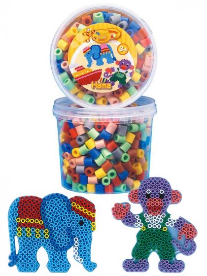 Hama Maxi pastellfärgade rörpärlor i box - 600 pärlor