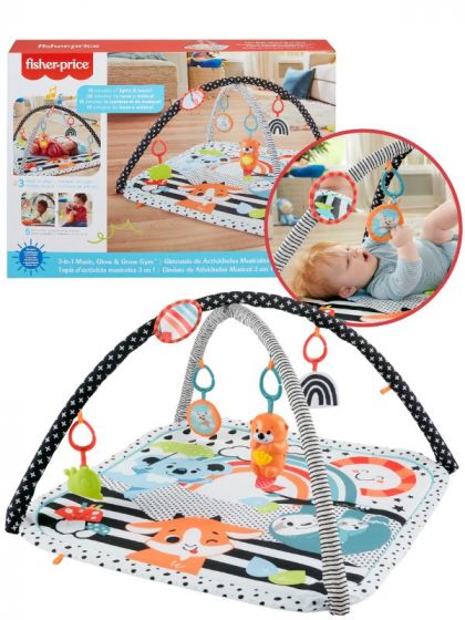Fisher Price 3-i-1 Music, Glow and Grow Gym - babygym med ljus och musik