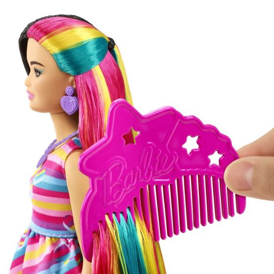 Barbie Totally Hair Doll - docka med hjärttema med 21 cm långt hår - 15 accessoarer