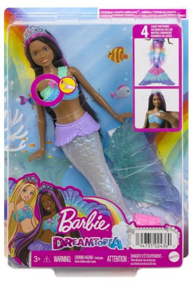 Barbie Dreamtopia Twinkle Lights sjöjungfrudocka - fena som lyser i kontakt med vatten