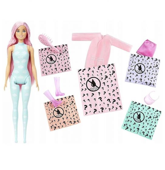 Barbie Color Reveal Rain or shine - docka med regnkläder - 7 överraskningar