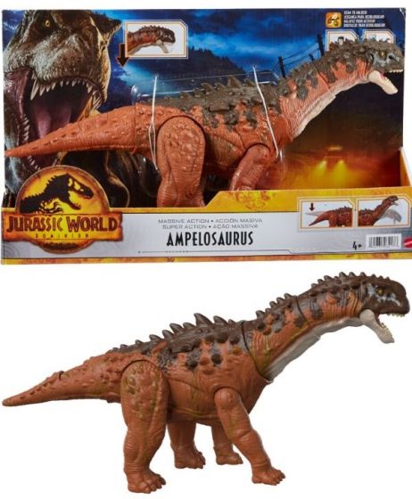 Jurassic World Dominion Massive Action Apelosaurus - 46 cm lang dinosaur med bevegelige hale og nakke