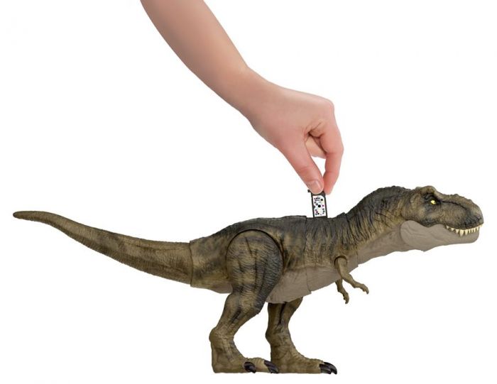Jurassic World Dominion Thrash 'n Devour Tyrannosaurus Rex - stor interaktiv dinosaur - 53 cm