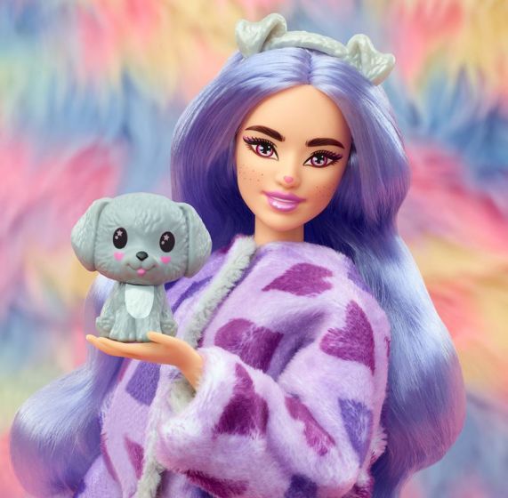 Barbie Cutie Reveal Puppy - dukke med gråt hundekostume og kæledyr - 10 overraskelser