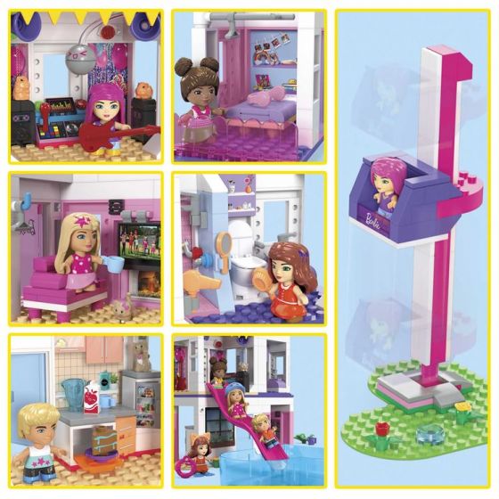 Mega Barbie Dreamhouse byggesæt - dukkehus med over 30 overraskelser