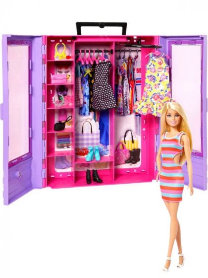 Barbie Fashionistas Ultimate Garderobe med dukke, dukkeklær og tilbehør