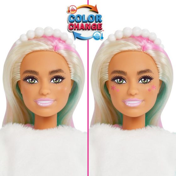 Barbie Cutie Reveal julekalender med dukke - 24 overraskelser