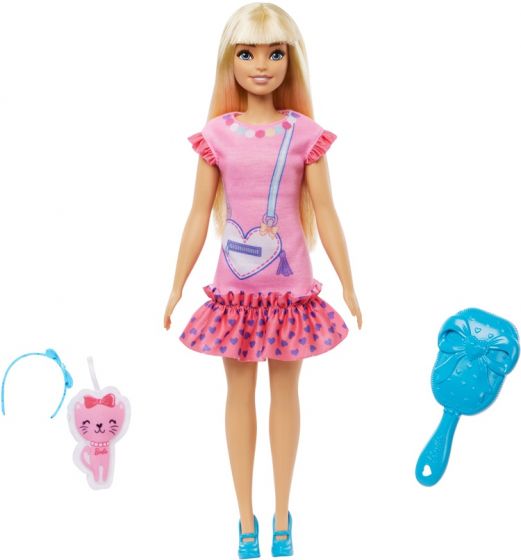 Barbie My First Barbie - dukke med lyst hår og kattunge - 34 cm høy