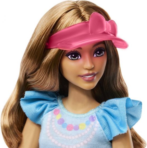 Barbie My First Barbie dukke med brunt hår og kanin - 34 cm høj