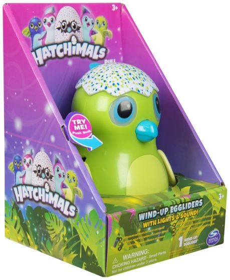 Hatchimals opptrekkbar med lyd og lys - grønn