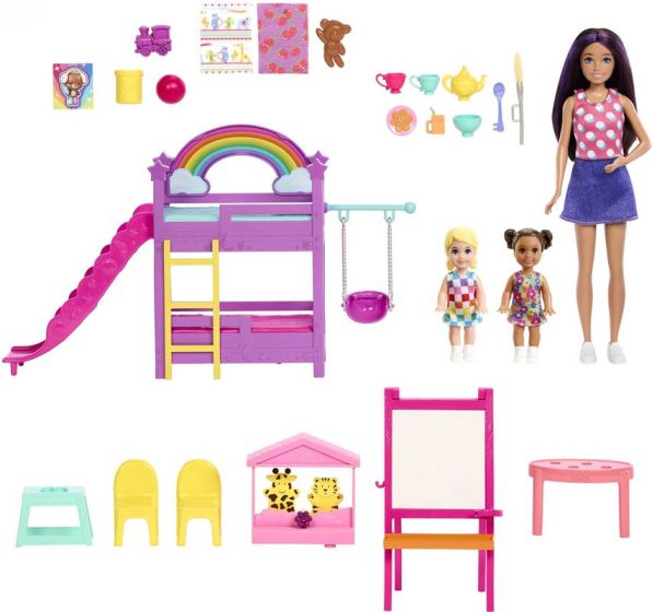 Barbie Skipper First Jobs barnevakt lekesett med 3 dukker og masse tilbehør