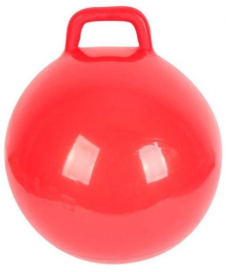 Alert Skippy Ball - röd hoppboll med handtag - 60 cm