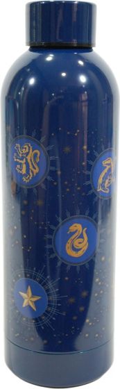 Harry Potter flaske 0,75L i rustfritt stål - marineblå og gull