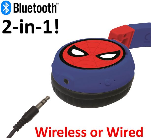 Lexibook SpiderMan trådløse hodetelefoner med bluetooth til barn - opptil 4 timers batteri-tid