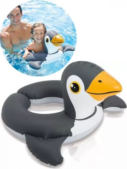 Intex Animal Split Ring - oppblåsbar badering - 64 x 64 cm - pingvin