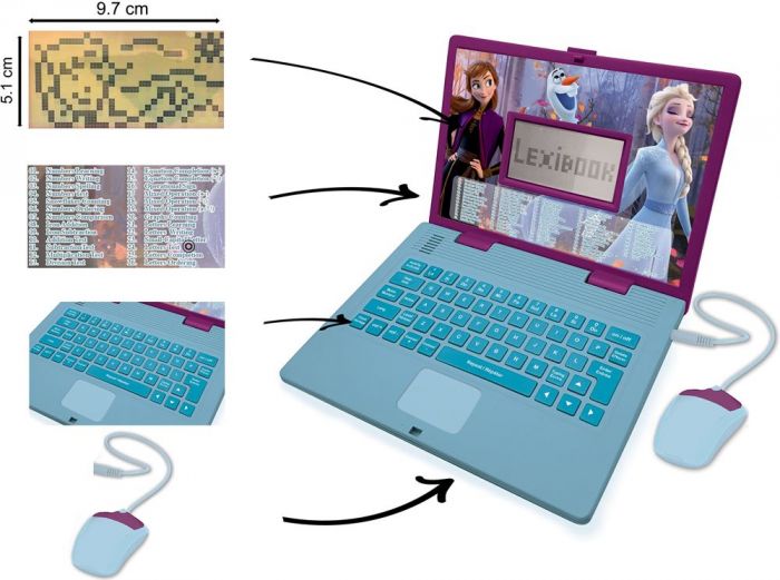Lexibook Disney Frozen pedagogisk laptop med over 120 aktiviteter - norsk/svensk versjon