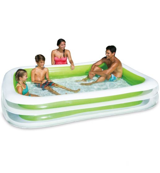 Summer Waves Pool - deluxe oppusteligt familiebassin - 262 x 175 x 46 cm