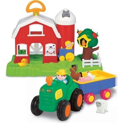 Kiddieland bondegård og traktorsæt med lyde