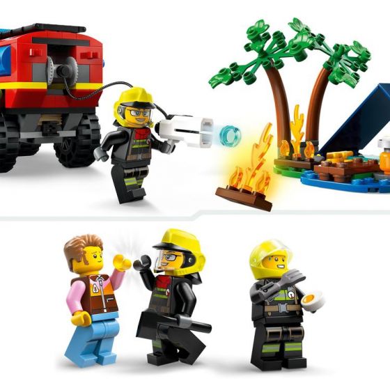 LEGO City 60412 Firhjulstrukket brandbil med redningsbåd