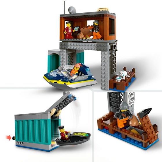 LEGO City 60417 Polismotorbåt och skurkgömställe