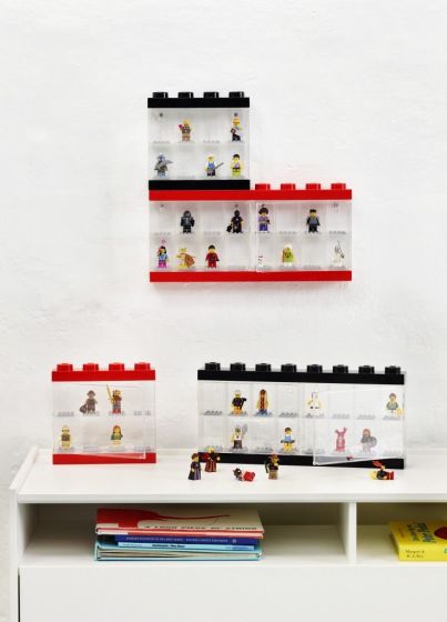 LEGO minifigur display case til 16 minifigurer - Bright blue
