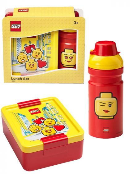 LEGO Storage Iconic matlåda och vattenflaska - LEGO-flicka