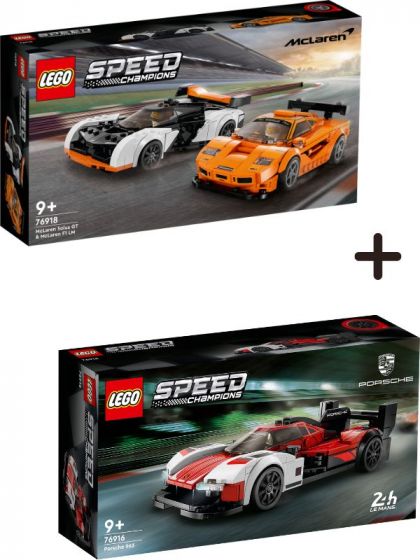 LEGO Speed Champions Pakke: McLaren Solus og McLaren F1 76918 + Porsche 963 76916