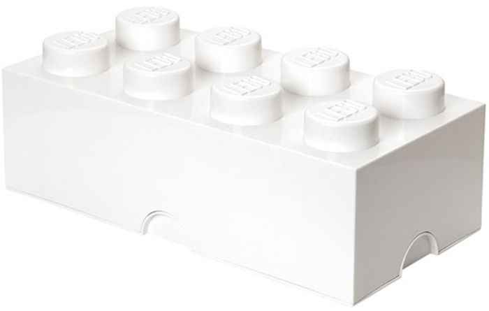 LEGO Storage Brick 8 - opbevaringsklods med låg - 50 x 25 cm - white