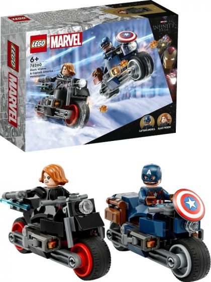 LEGO Super Heroes 76260 Marvel Black Widow og Captain Americas motorcykler