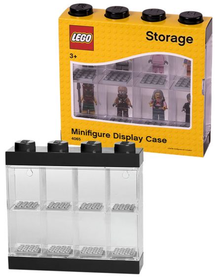 LEGO minifigur display case til 8 minifigurer - Black