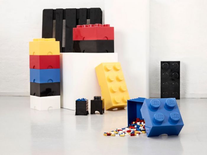 LEGO Storage Brick 8 - förvaringslåda med lock - 50 x 25 cm - Cool yellow - design collection
