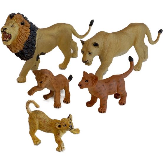 Animal kingdom figurset lejonfamilj 5-pack