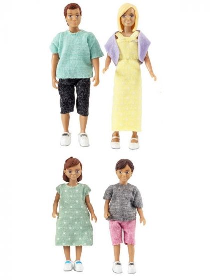Lundby dukkefamilie - 4 klassiske dukker