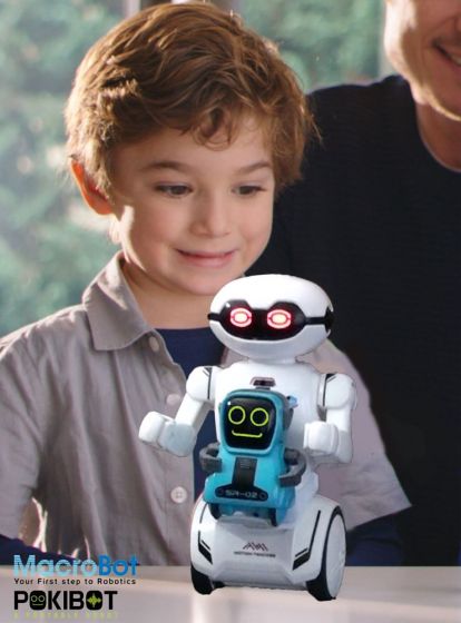 Silverlit MacroBot - blå robot med fjernkontroll - bevegelsessensor