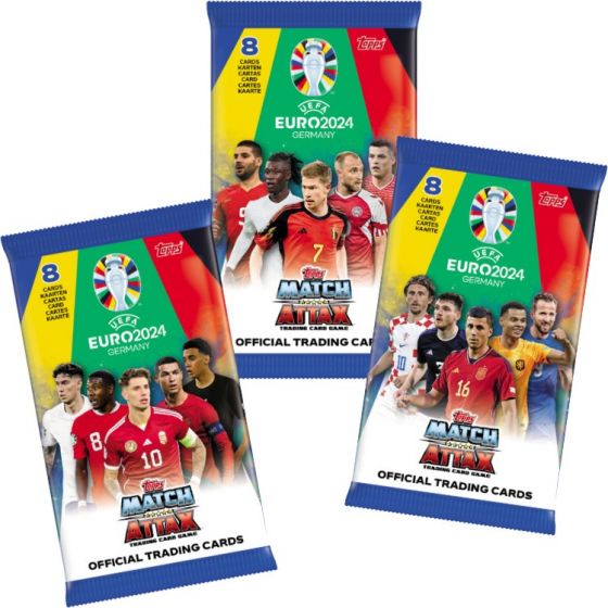 UEFA Euro 2024 Match Attax boosterpakke med fotballkort