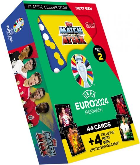 UEFA Euro 2024 metallbox med fotbollskort