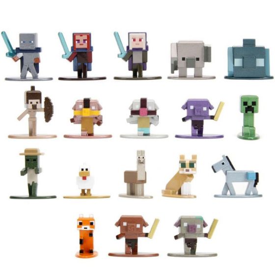 Minecraft Nano figursats serie 9 - 18 metallfigurer