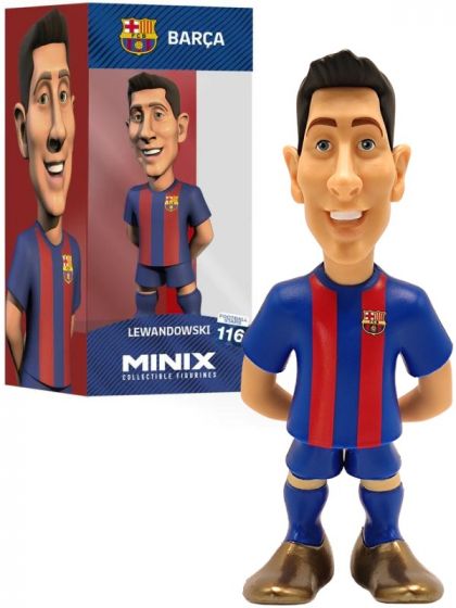 MiniX Fotboll samlarfigur Lewandowski FC Barcelona - 12 cm