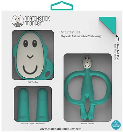 Matchstick Monkey Starter Set bitleksaker - grön apa