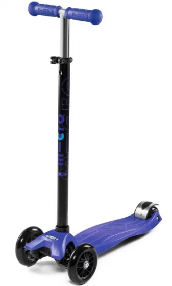 Micro Maxi Blue T-bar løbehjul med tre hjul - 5-12 år - blå