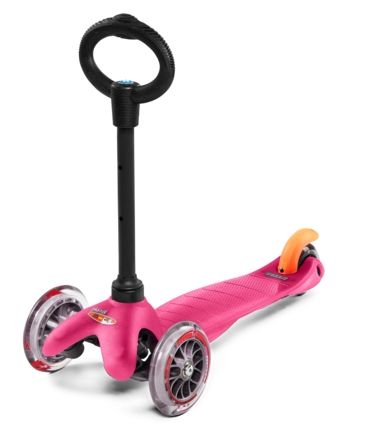 Micro Mini 3in1 rosa - sparkesykkel med 3 hjul