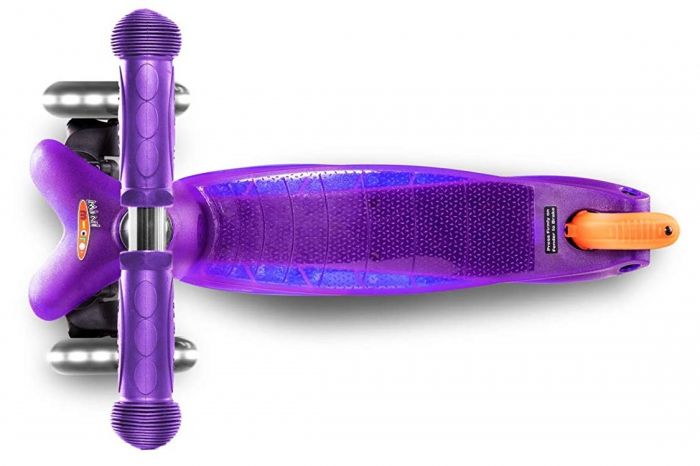 Micro Mini LED Purple - sparkcykel med 3 lysande hjul