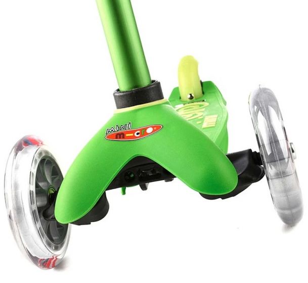 Micro Mini Deluxe Green sparkesykkel med tre hjul - 2-5 år - tåler opptil 50 kg