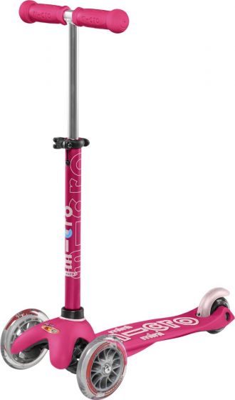 Micro Mini Deluxe Pink sparkesykkel med tre hjul - 2-5 år - tåler opptil 35 kg