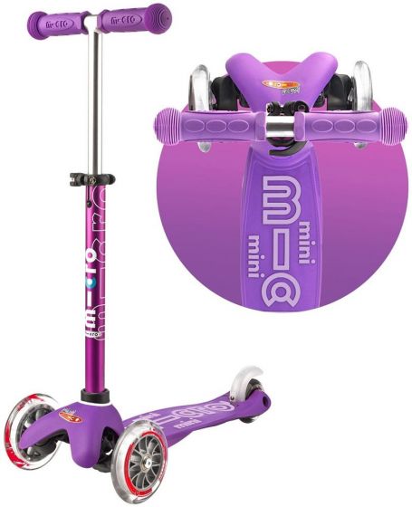 Micro Mini Deluxe Purple sparkesykkel med tre hjul - 2-5 år - tåler opptil 50 kg