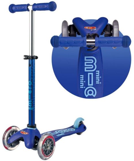 Micro Mini Deluxe Blue sparkesykkel med tre hjul - 2-5 år - tåler opptil 50 kg