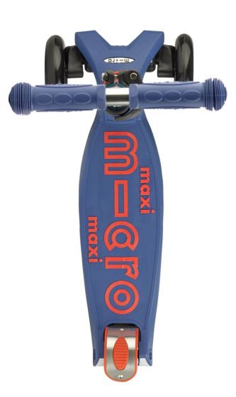 Micro Maxi Deluxe Blue - sparkesykkel med 3-hjul til barn 5-12 år - tåler opptil 70 kg