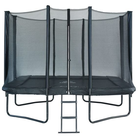 Mzone Pro Edition rektangulær trampolin 2,13 x 3,04 m - komplet pakke med stige